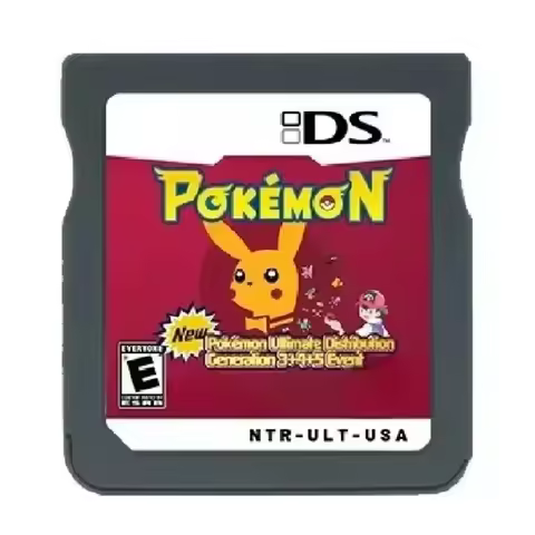 NDS Video Game Cartridge, Pokémon Ultimate Distribution Gen 3, 4, and 5 Event Game Cartridges, with 