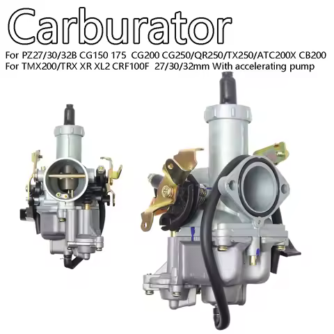 Carburetor PZ27/30/32B CG150 175 200 250 CRF100F 27/30/32mm With accelerating pump 150 175 200 250 3