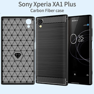 Sony Phone Case Xperia XA1 Plus Ultra SONY1 XZ1 XZ2 Premium Sony10 Cases Soft Silicone Casing Carbon Fiber Premium Material Mobile Cover