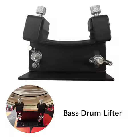 4.3" Bass Drum Platform Lifter,Metal Low Drum Booster,Reinforced Bass Drum Riser Universal Drum Kit 
