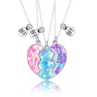 Good Friends Magnetic Necklace Stitching School Gifts Student Friendship Cartoon Pendants Sweet Birt