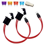 2pcs 12-24V 16 AWG Specialized Car Fuse Holder Connector Micro2 Blade Type Fuse Holder for Fusebox P
