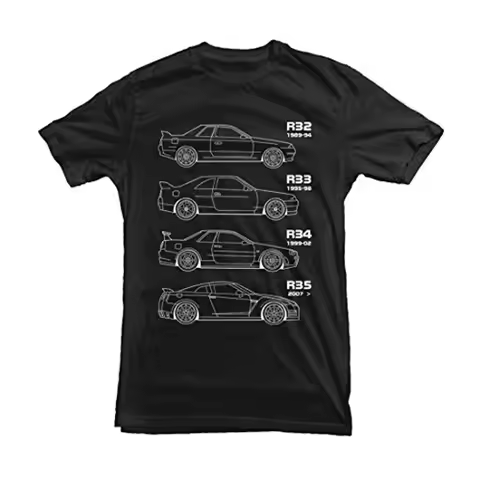 Japanese Classic Car Gtr Skyline Tshirt Drift Fans T Shirt Men Hot Fashion Solid T Shirt T Shirt Men