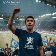 BBC - AREMA SUPPORTER T-SHIRT FOR KIDS AND ADULTS UNISEX - AREMA MALANG FOOTBALL MENTALITY