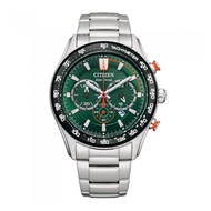 CITIZEN CA4486-82X ECO-DRIVE CHRONOGRAPH GREEN DIAL STAINLESS STEEL STRAP MEN'S WATCH