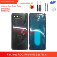 6.78 "สำหรับ Asus ROG Phone 5S ZS676KS ฝาครอบหลังกระจกปลอกหุ้มช่องหลังอะไหล่ซ่อมสำรองอะไหล่ + เครื่อ