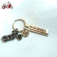 Ride Safe My Love Keychain Motorcycle  Keychain Couple Gift to Husband Gift to Boyfriend