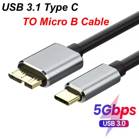 1M/2M USB 3 0/3.1 Type C Micro B Cable Adapter Connector 5Gbps External Hard Drive Disk Cabl For Har