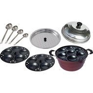 🍳 Aluminium Idly Pan with Steamer Tray – Black Coating  ✨ Features: •High-quality aluminium with non
