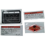 Motorcycle Warning Sticker Fuel Tank Front Warning Warning Japanese English Label Decal Car Label Wa