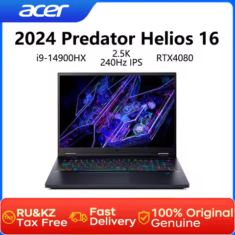 2024 Acer Predator Helios 16 Gaming Laptop 16 Inch 2.5K QHD 240Hz Screen Netbook i9-14900HX 32GB 1TB