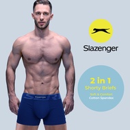 (2 Pieces) Cotton Stretch Slazenger Mens Shorty Underwear - SZ3024-2S