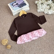 1-9TH PEPLUME POLKADOT/POLCA BLOUSE TRENDY GIRLS' TOP