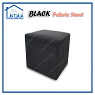 Twin Win Home 40 x 36 x 30 cm FABRIC Simple Stool - Black Color