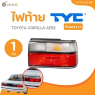 TYC ไฟท้าย TOYOTA COROLLA AE92 ขอบชุบ (11-1754-01-6B 11-1755-01-6B) (1 ชิ้น) | AUTOHUB