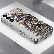 Naruto Luxury Plated Frame Glass Phone Case For Samsung Galaxy S22 S23 S24 S25 Ultra A22 A23 A25 A33