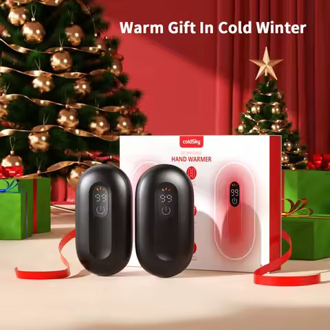 Rechargeable Hand Warmers 2 Pack Magnetic 2-in-1 Reusable Electric Hand Warmer 3 Heat Settings Porta