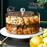 2 layers Nuts Fruit Candy Box Food Container Storage Bekas Gula Kuih Raya Dried Fruit Box