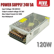 24V 5A POWER SUPPLY STEEL BOX 100V-220V DC24V 120WATT POWER SUPPLY