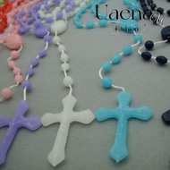 UAENAU Necklace Rosary Necklace Catholic Plastic Cross