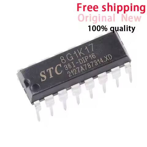 5-10PCS STC8G1K17 STC8G1K17-38I DIP16 STC 8G1K17-38I Single Chip Microcontroller IC Controller Chip 