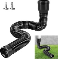 Hengrongshen 1 Piece Gutter Downpipe Extension Flexible, Downpipe Extensions Flexible Round for Down