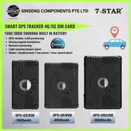 7-STAR* Smart GPS Tracker 4G/5G SIM Card with 1500mAh to 10000mAh Built in Battery (APP:OCTrack)[GPS