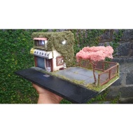 Diorama Diecast Hotwheels Fujiwara Tofu Shop Initial D