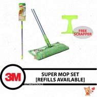 3M SCOTCH-BRITE™ F1 Super Mop Set 360 with Free Scrapper (1 Pc/Pack) / Refill