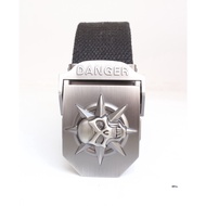 Men's belt TACTICAL CANVAS BELT NEWEST MEN'S SKULL DANGER HEAD B2K5 KOREAN belt EXSLUSIVE men's belt