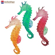 MOLANDOGO Silicone Artificial Luminous Glowing Effect Sea Horse Fish Tank Simulation Jellyfish Hippo