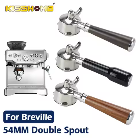 54mm Coffee Portafilter Double Spout Breville Sage 870 878 879 Barista Express Machines Bork Espress