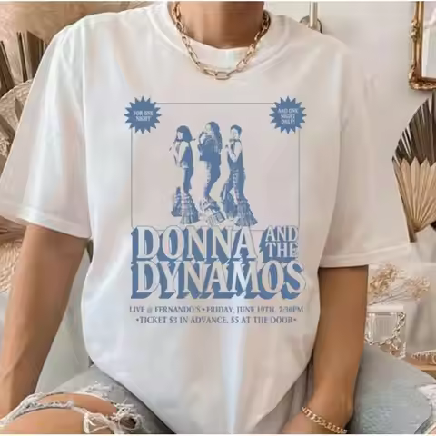 Vintage Donna And The Dynamos One Night Only T Shirt Mamma Mia Movie