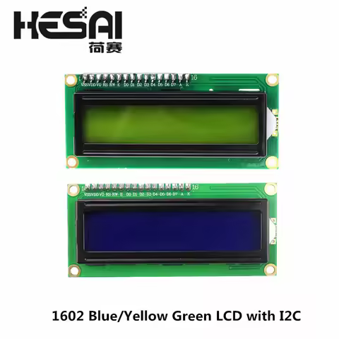 1602 LCD Module Blue/Yellow Green Screen with IIC/I2C 16x2 LCD Backlight Module LCD-1602+I2C IIC 5V 