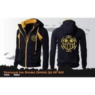 MEN'S-WOMEN'S DOUBLE ZIPPER ANIME ONE PIECE TRAFALGAR LAW COSPLAY-JACKET
