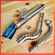 Nlk randa 51mm open spec Pipe canister Daeng sai4 open specs exhaust Pipe for Wave 125 Xrm 110/125 Wave 100/110/115 Rs125 Furry 125 Smash 115 Rusi100/10 Daeng Pipe Daeng sai4 Aun Pipe Nlk Pipe Charama Pipe Creed Pipe Kou Pipe
