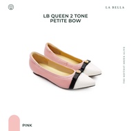 LA BELLA  รองเท้าคัชชูหัวแหลมหนังแกะ รุ่น LB QUEEN 2 TONE PETITE BOW 4 COLOR