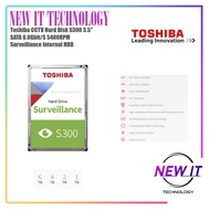 Toshiba CCTV Hard Disk S300 3.5" SATA 6.0Gbit/S 5400RPM&7200RPM Surveillance Internal HDD (1TB,2TB,3