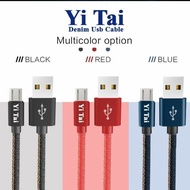 VENVO - Type C Denim Fast Charging Data Cable 25 cm YITAI