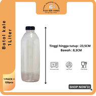 Botol Kale Plastik 1000ml / Botol Minuman kopi 1L / Botol PET isi 10pcs