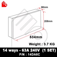 EATON MEMGUARD 63A METAL DISTRIBUTION BOX CONSUMER UNIT SINGLE PHASE DB BOX WITH MAIN SWITCH/FUSE RC