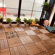 戶外陽台防腐木 木地板 塑木PVC卡扣地板 天台花園防雨防腐地板
