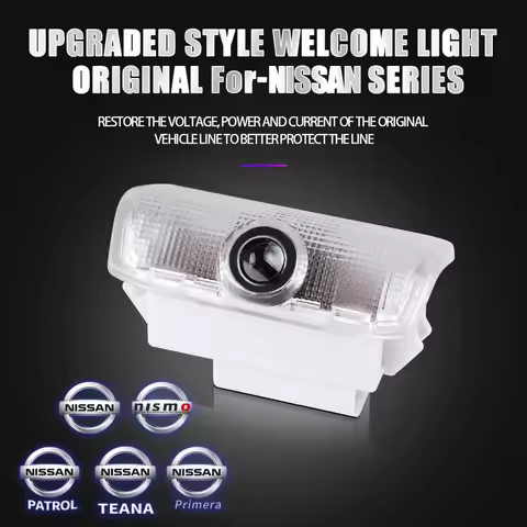 Wireless HD Courtesy Lamp Car Door Projector LED Welcome Light For Nissan Qashqai J10 Tiida Teana Sk