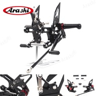 Arashi ZX-10R CNC Adjustable Rearset Footrest For KAWASAKI NINJA ZX10R ZX 10R 2008 2009 2010 Foot Pe