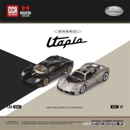 MDxCCA 1/64 Pagani Utopia Black/Champagne Gold Alloy Car Model Diecast Car Toys Collection Birthday 