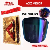 AXZ HELMET VISOR ( 3 BUTTON ) - RAINBOW  SGV MS88 MHR VISOR BELL MAGNUM NOVA NS88 ARC SWAN