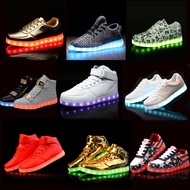 Breathable Flying Woven Light Shoes Men Women Couple LED Light Sneakers Casual Light Shoes Colorful 
