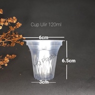 gelas cup ulir 120ml plastik | cup jasuke | isi 50pcs