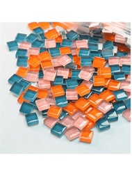 馬賽克瓷磚方形水晶馬賽克玻璃磁磚,適用於手工藝品和手工裝飾禮品節日兒童diy材料