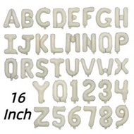 【Buy 3$ Free One Gift Balloon Tape 1 Roll /100 Dots】16 Inch Cream Color Capitalize English Letters/A